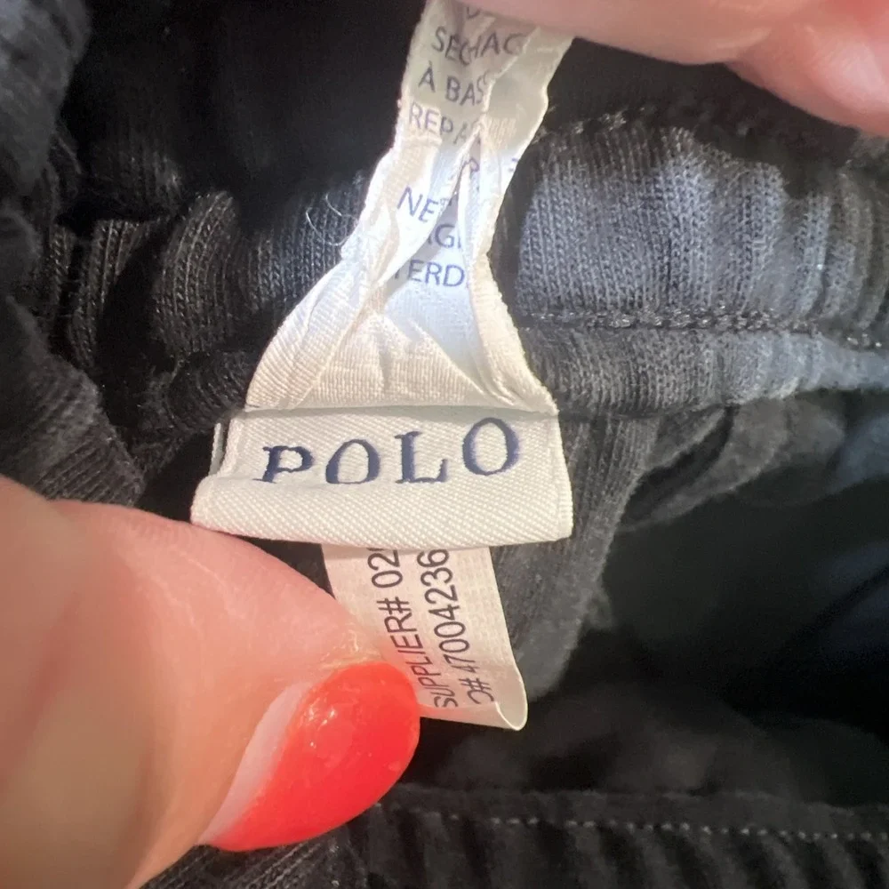 Polo Ralph Lauren Mens XL Jogger Sweatpants Zipper Pockets Black